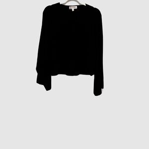 Philosophy dolman style black short sweater size large